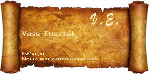 Vass Euszták névjegykártya